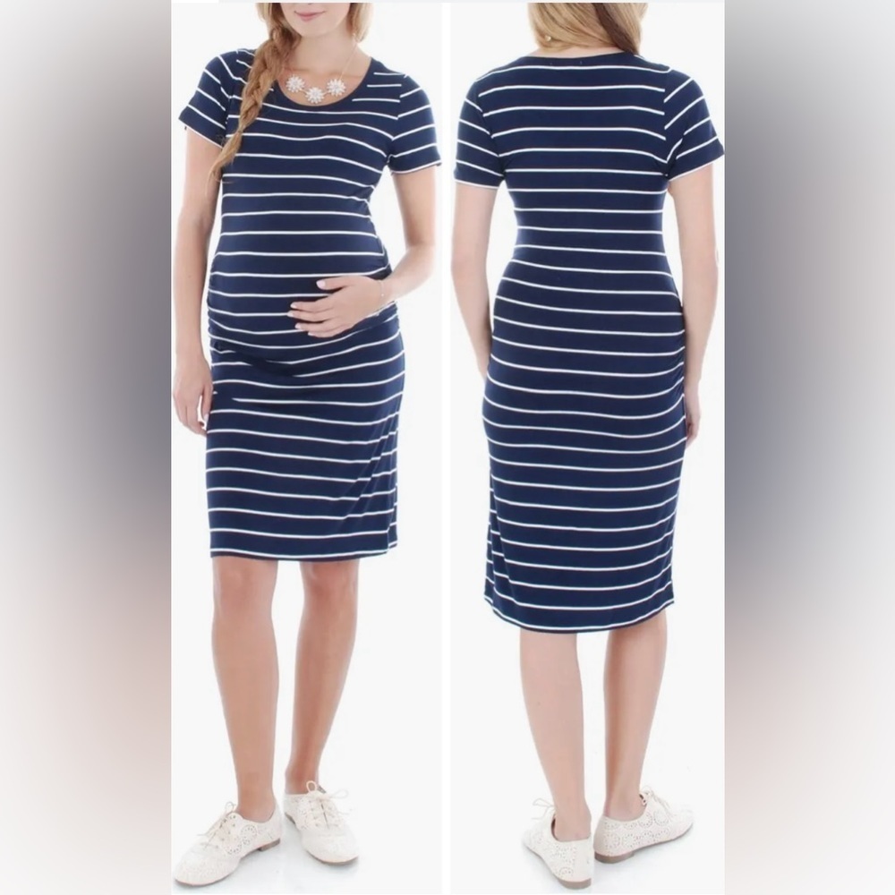 ‘CAMILA’ STRIPE MATERNITY DRESS🤰🏻✨
